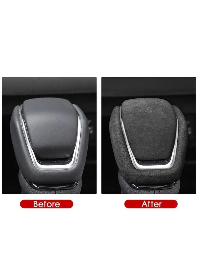 Black Gear Shift Knob Cover For Toyota RAV4 Highlander Venza 2019 2023 - Image 5